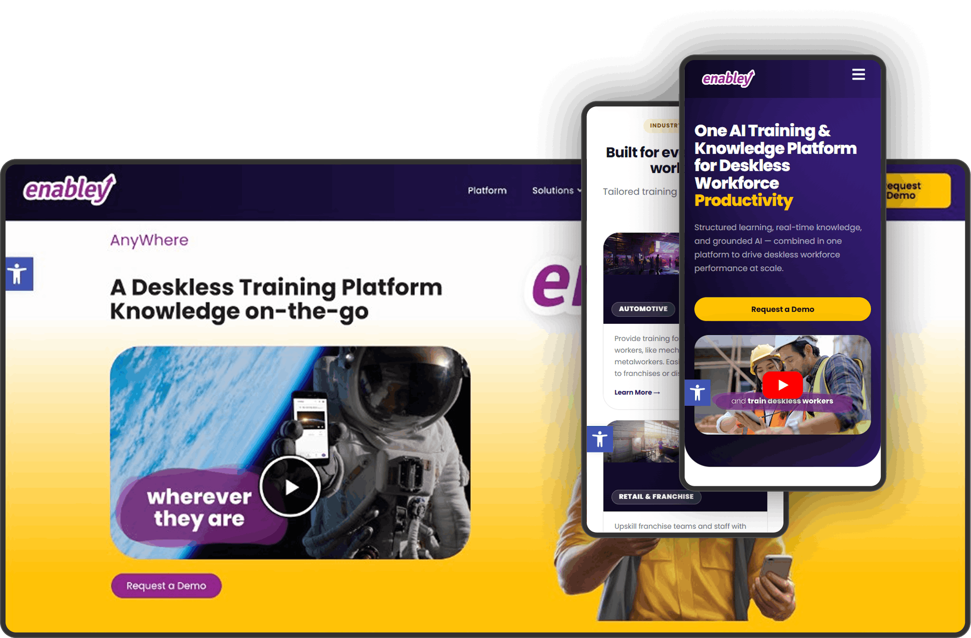 Enabley product design and web development portfolio screenshot by Splaticus